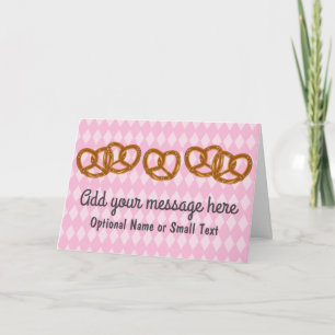 Pretzel Party Bread Twists - 5 custom text options Card
