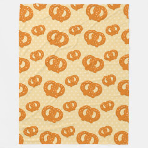 Pretzel Pattern Fun & Tasty Snack Design Fleece Blanket