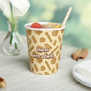 Pretzel Pattern Paper Cups