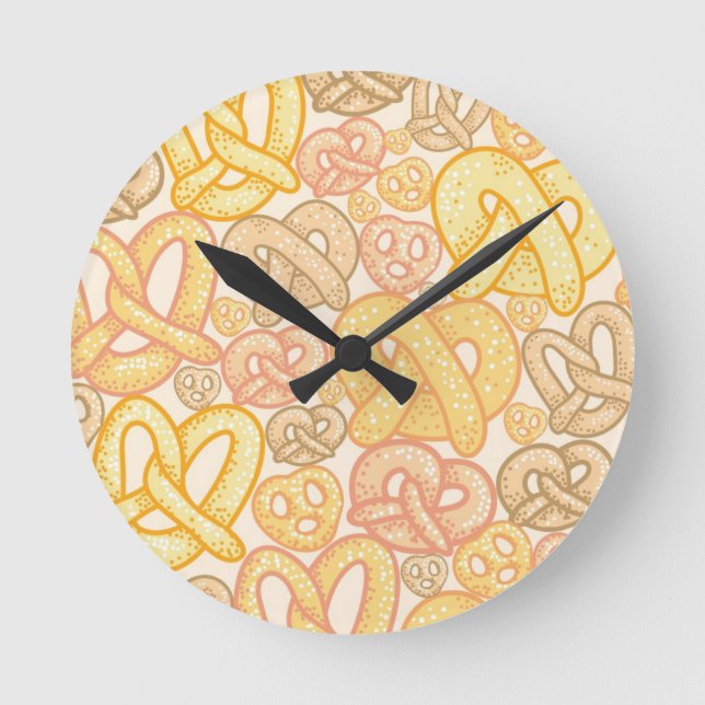 Pretzel Pattern Round Clock (Front)