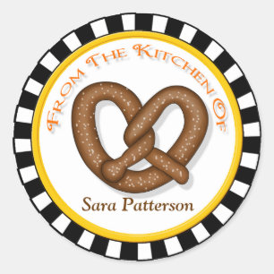 Pretzel & Round Chequerboard Kitchen Stickers