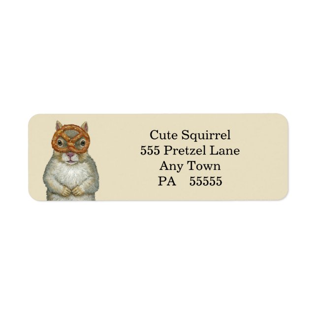 Pretzel squirrel address labels (Front)