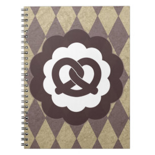 pretzel vintage spiral notebook