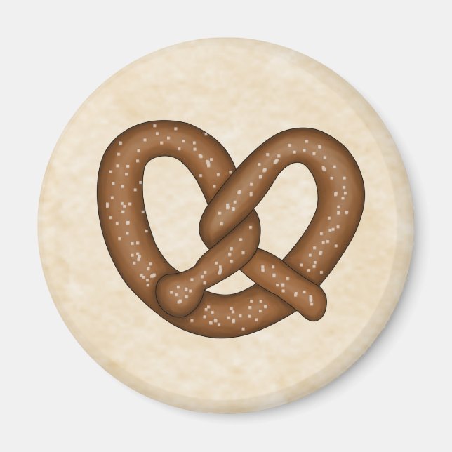 Pretzel with Beige Bkgd Magnet (Front)