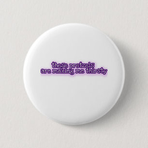 Pretzels 6 Cm Round Badge