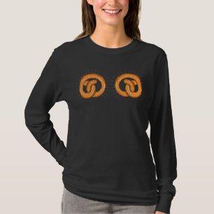 Pretzels Costume For Women Pretzel Day Funny Offic T-Shirt