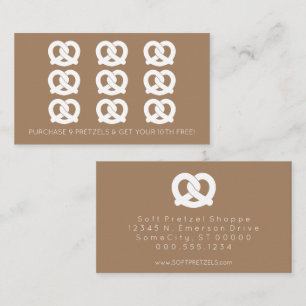 pretzels loyalty stamp colour customisable card