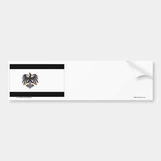 Preussen (1892-1918) Prussia Flag Bumper Sticker (Front)