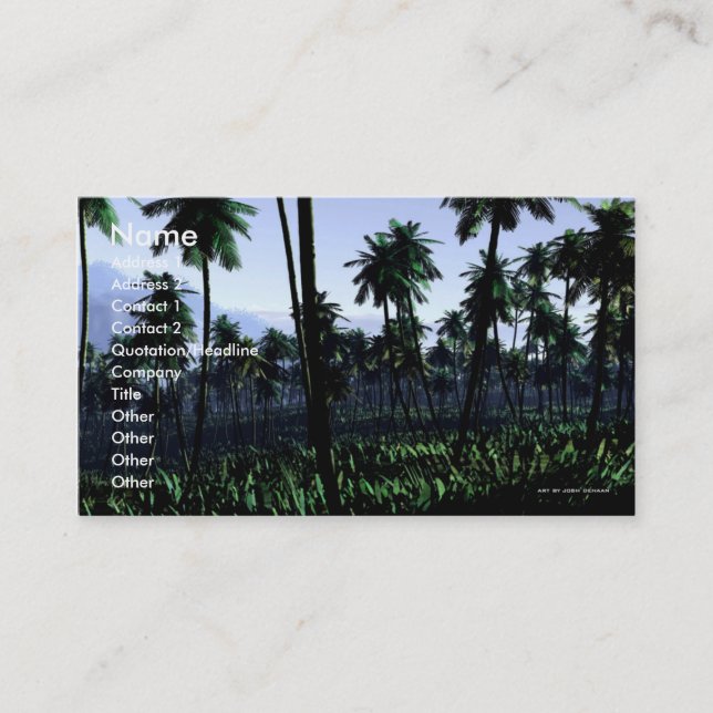 Prevailing Jungle Business Card Template (Front)