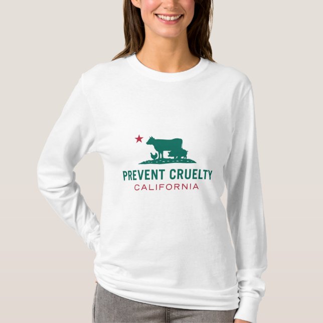 Prevent Cruelty CA Women's Long T-shirt (Custom) (Front)