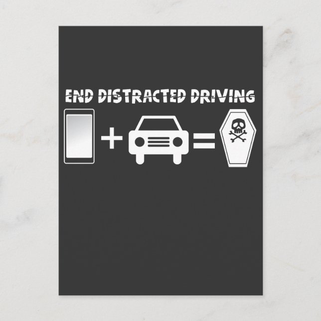 Prevent Distracted Driving Awareness Driver Car Postcard (Front)
