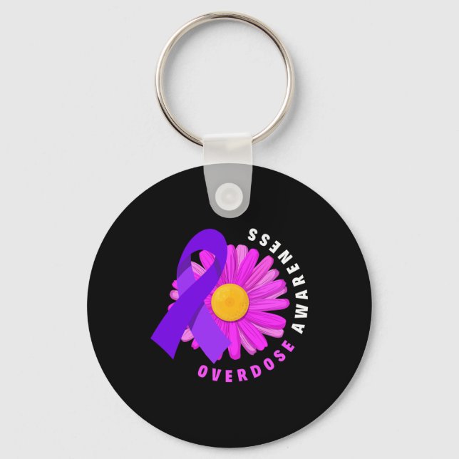 Prevent Overdose Opioid Drug Overdose Awareness  Key Ring (Front)