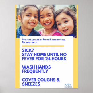 Prevent the Spread of Viruses 🦠at Childcare Matte Poster