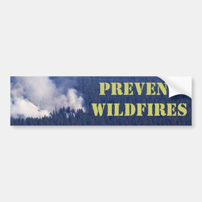PREVENT WILDFIRES BUMPER STICKER (Front)