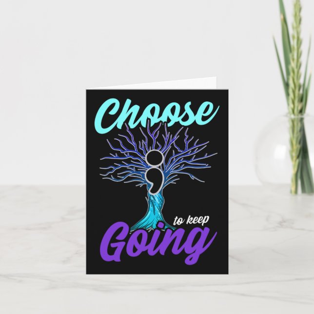 Prevention Awareness Choose To Keep Going 1  Card (Front)