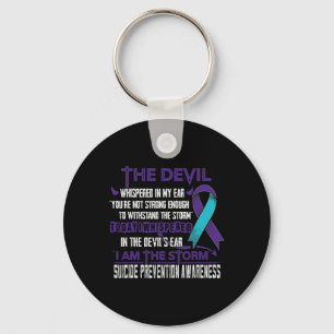 Prevention Awareness I Am The Storm Devil  Key Ring