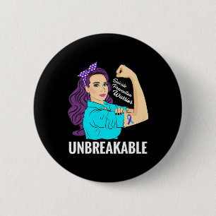 Prevention Awareness Mental Health Warrior  6 Cm Round Badge