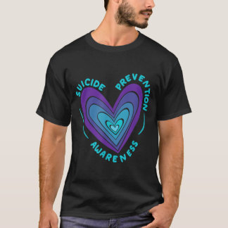 Prevention Awareness Ribbon Butterfly Purple T-Shirt