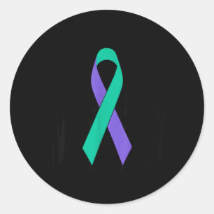 Prevention Awareness Ribbon Support Classic Round Sticker