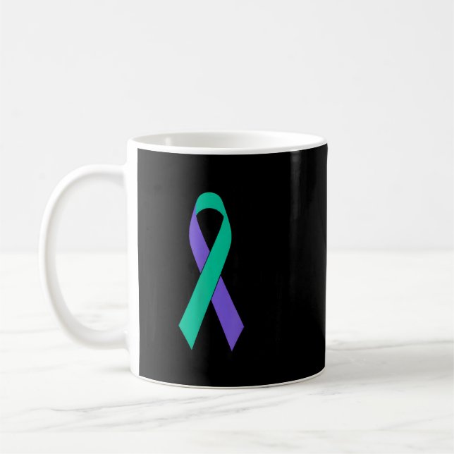 Prevention Awareness Ribbon Support Coffee Mug (Left)