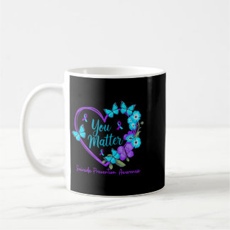 Prevention Awareness Teal Purple Ribbons Matters Coffee Mug