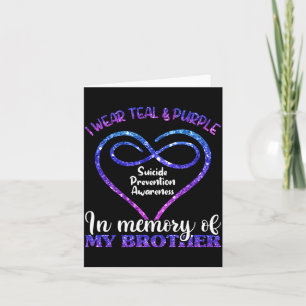 Prevention Shirt Teal Purple In Memory Of Brother Card