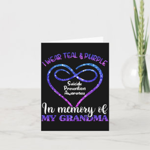 Prevention Shirt Teal Purple In Memory Of Grandma Card