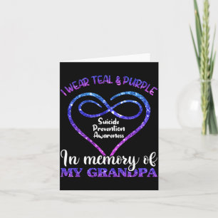 Prevention Shirt Teal Purple In Memory Of Grandpa Card