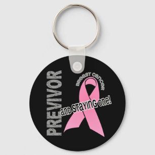 Previvor 1 Breast Cancer Key Ring