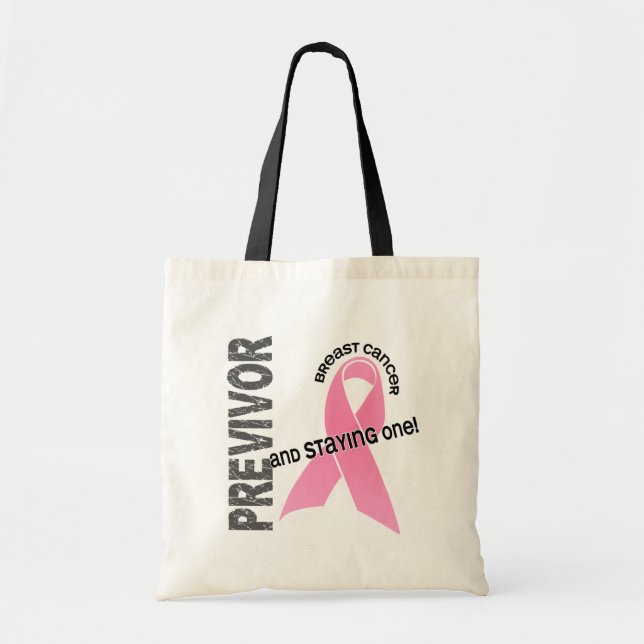 Previvor 1 Breast Cancer Tote Bag (Front)