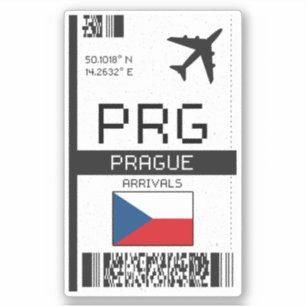 PRG Prague Boarding Pass - Czech Republic Travel