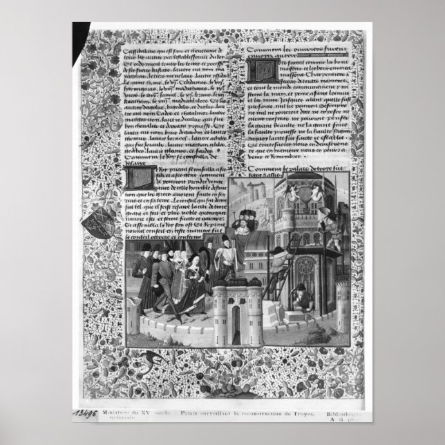 Priam watching the reconstruction of Troy Poster (Front)