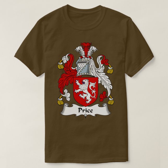 Price Coat of Arms Family Crest ShirtTShirt  T-Shirt (Design Front)