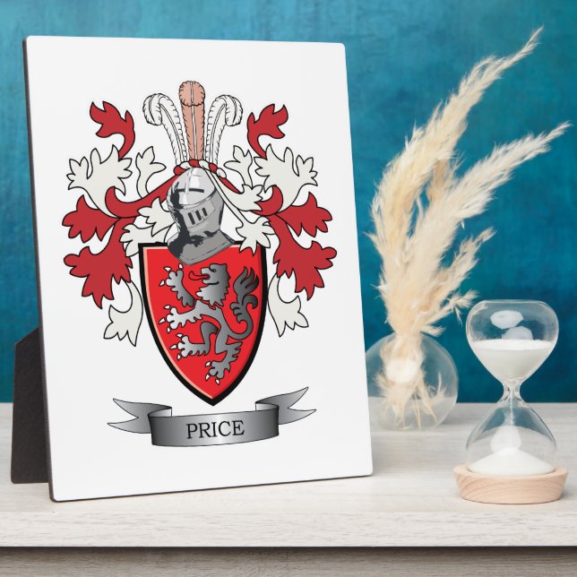 Price Family Crest Coat of Arms Plaque (Side)