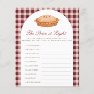 Price is Right Cutie Pie Baby Shower Game