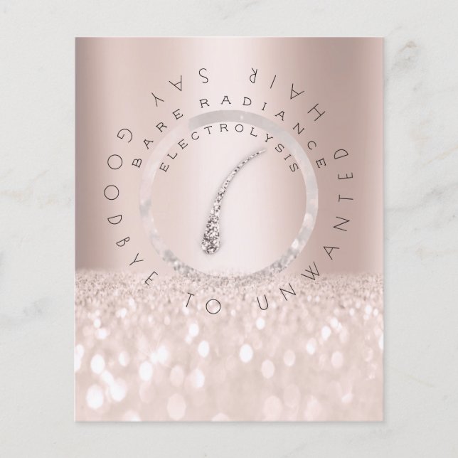 Price List Beauty Salon Rose Glitter Electrolysis1 Flyer (Front)