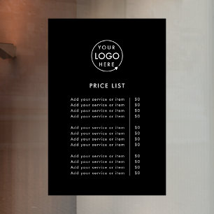 Price List   Black Logo Business Professional