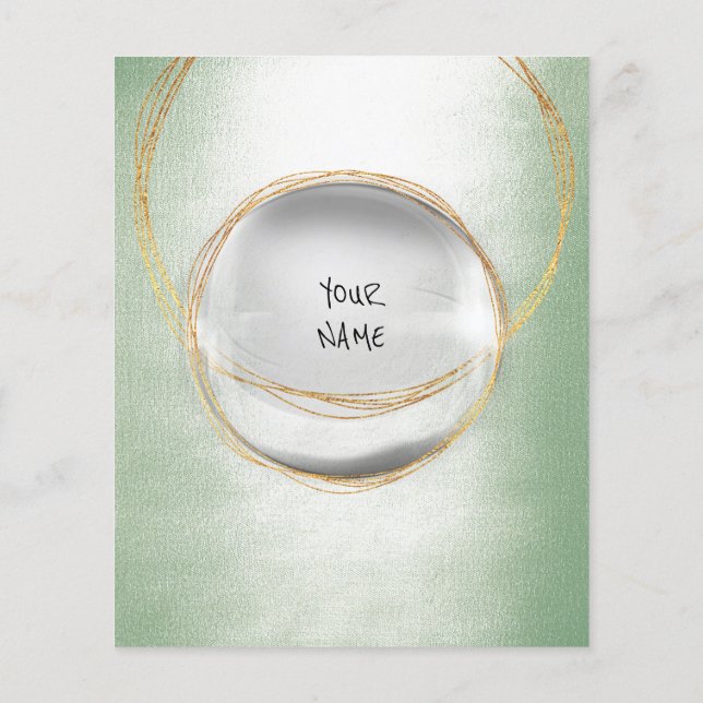 Price List Boutique Jewellery SPA Hairdresser Mint Flyer (Back)