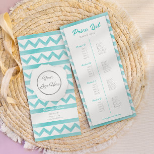 Price list coastal breeze boho and calm rack card