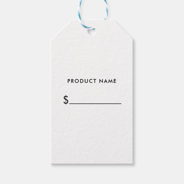 Price Logo Simple Professional Gift Tags (Front)