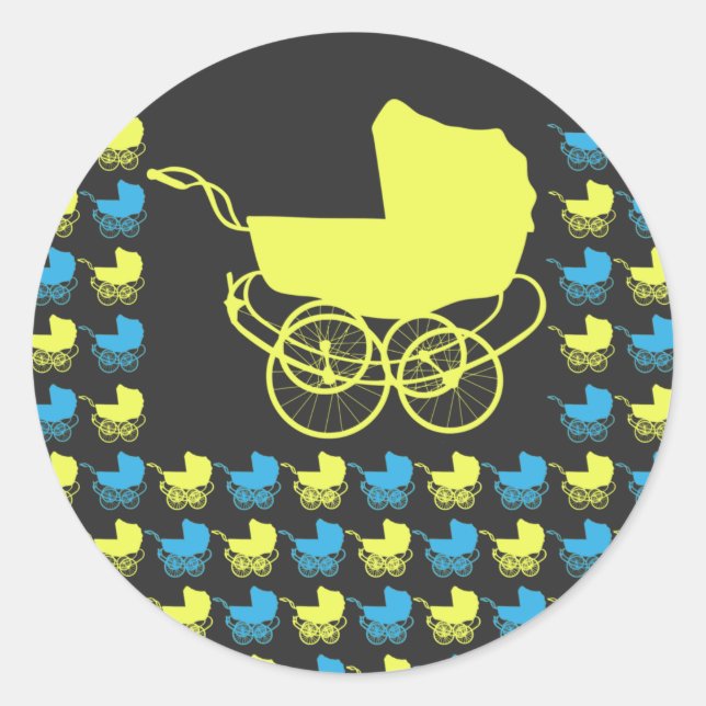 Price of War, 109 Baby Stroller Prams, Ukraine Classic Round Sticker (Front)