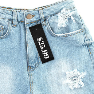 Price Only Chalkboad Skinny Clothing Hang Tag