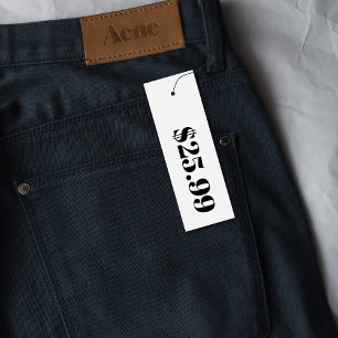 Price Only White Skinny Clothing Hang Tag