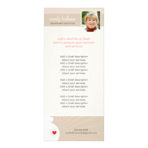 PRICE SERVICES MIDWIFE pregnant belly silhouette Rack Card