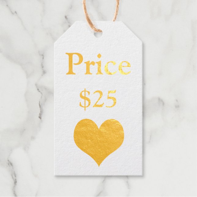 Price Tag Heart Your Info Business (Front)