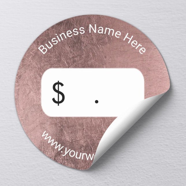 Price Tag Modern Rose Gold Leaf (Creator Uploaded)