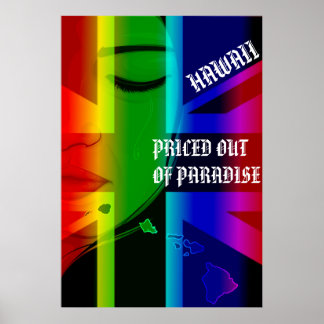 PRICED OUT OF PARADISE CRYING WAHINE HIFlagIslands Poster