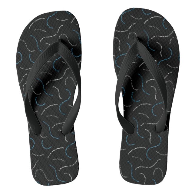 Priceless | Abstract Wavy text pattern Jandals (Footbed)