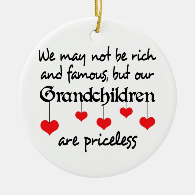 Priceless Grandchildren Ceramic Tree Decoration (Front)