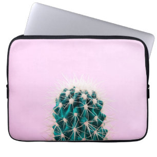 Prickley Cactus on Pink Laptop Sleeve
